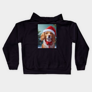 Dog in Christmas Mood Kids Hoodie